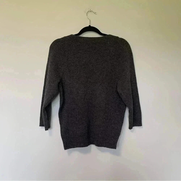 NWT  Madewell Wallace grey 100% merino wool sequin pockets sweater - Picture 4 of 5